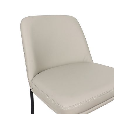 MANHATTAN COMFORT Loft Faux Leather Upholstered Metal Counter Stool Set of 2