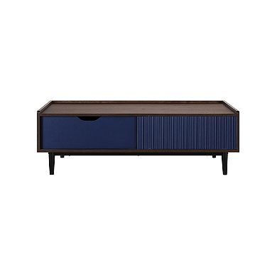 MANHATTAN COMFORT Duane 47-Inch Mid-Century Modern Coffee Table with Full Extension Drawers