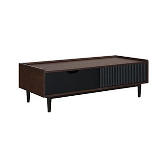 MANHATTAN COMFORT Duane 47-Inch Mid-Century Modern Coffee Table with Full Extension Drawers
