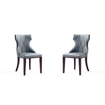 MANHATTAN COMFORT Reine Traditional Faux Leather Upholstered Dining Chair Set of 2
