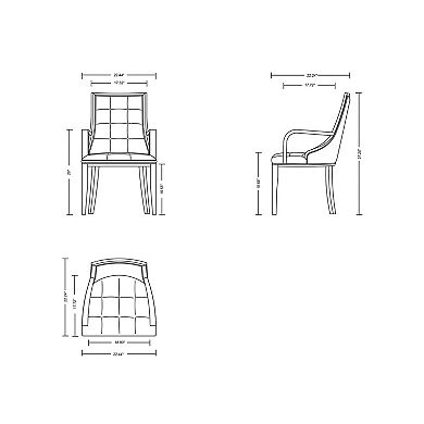 MANHATTAN COMFORT Fifth Avenue Upholstered Wood Dining Chair