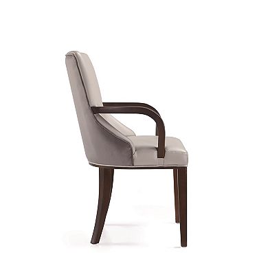 MANHATTAN COMFORT Shubert Upholstered Wood Dining Armchair