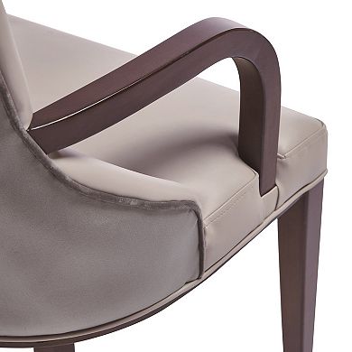 MANHATTAN COMFORT Shubert Upholstered Wood Dining Armchair