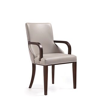 MANHATTAN COMFORT Shubert Upholstered Wood Dining Armchair