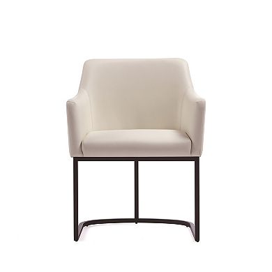 MANHATTAN COMFORT Serena Modern Faux Leather Upholstered Dining Armchair