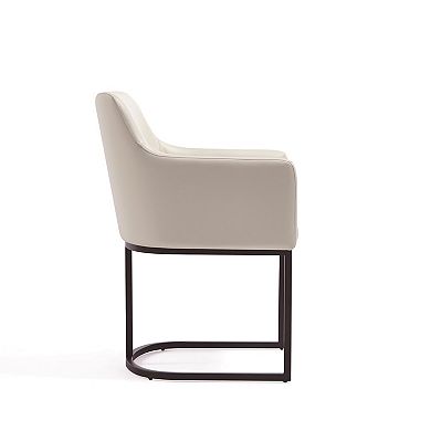 MANHATTAN COMFORT Serena Modern Faux Leather Upholstered Dining Armchair
