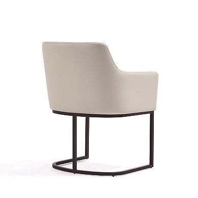MANHATTAN COMFORT Serena Modern Faux Leather Upholstered Dining Armchair