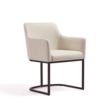 MANHATTAN COMFORT Serena Modern Faux Leather Upholstered Dining Armchair