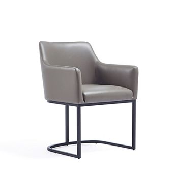 MANHATTAN COMFORT Serena Modern Faux Leather Upholstered Dining Armchair
