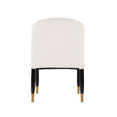 MANHATTAN COMFORT Ola Upholstered Wood Dining Chair with Gold Tips