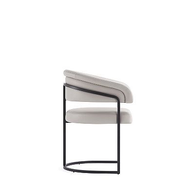MANHATTAN COMFORT Augusta Faux Leather Upholstered Metal Dining Chair