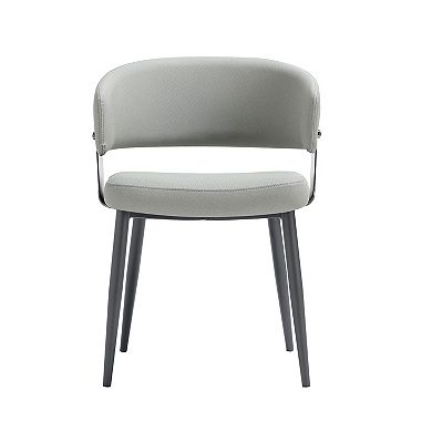 MANHATTAN COMFORT Luce Textured Faux Leather Upholstered Dining Chair