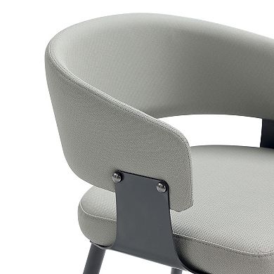 MANHATTAN COMFORT Luce Textured Faux Leather Upholstered Dining Chair