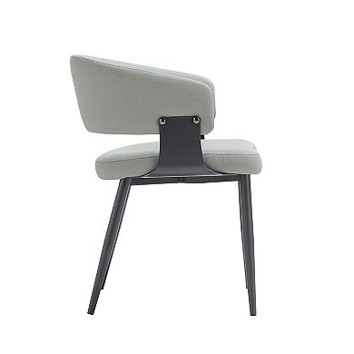 MANHATTAN COMFORT Luce Textured Faux Leather Upholstered Dining Chair