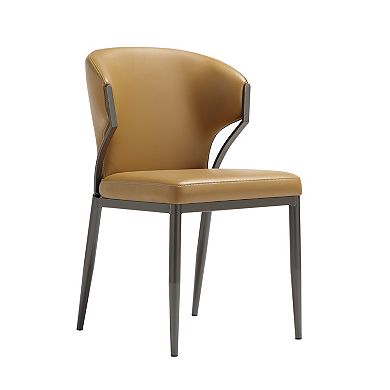 MANHATTAN COMFORT Modern Faux Leather Upholstered Dining Chair Set of 2