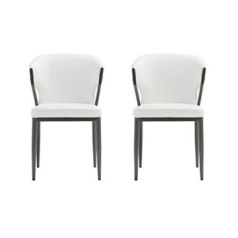 MANHATTAN COMFORT Modern Faux Leather Upholstered Dining Chair Set of 2