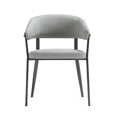 MANHATTAN COMFORT Belle Modern Upholstered Metal Dining Chair