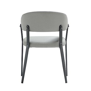 MANHATTAN COMFORT Belle Modern Upholstered Metal Dining Chair