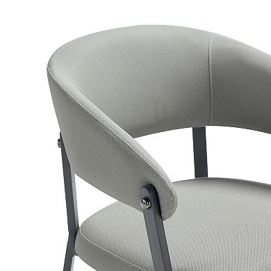 MANHATTAN COMFORT Belle Modern Upholstered Metal Dining Chair