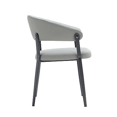 MANHATTAN COMFORT Belle Modern Upholstered Metal Dining Chair