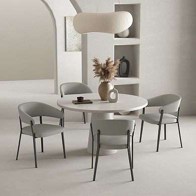 MANHATTAN COMFORT Belle Modern Upholstered Metal Dining Chair