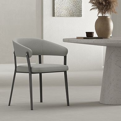 MANHATTAN COMFORT Belle Modern Upholstered Metal Dining Chair