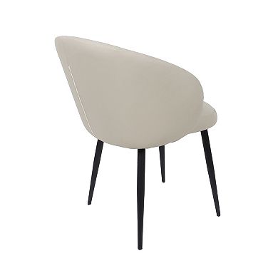 MANHATTAN COMFORT Looma Faux Leather Upholstered Dining Side Chair Set of 2