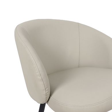 MANHATTAN COMFORT Looma Faux Leather Upholstered Dining Side Chair Set of 2