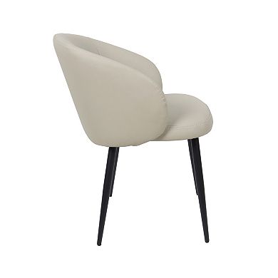 MANHATTAN COMFORT Looma Faux Leather Upholstered Dining Side Chair Set of 2