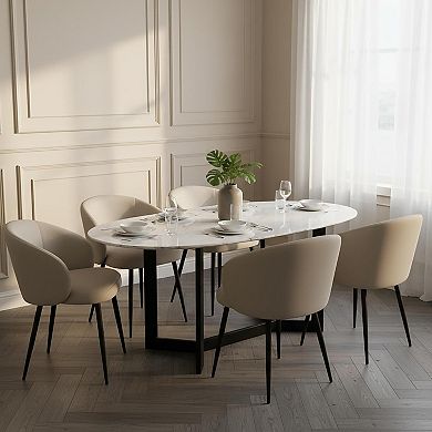 MANHATTAN COMFORT Looma Faux Leather Upholstered Dining Side Chair Set of 2