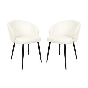 MANHATTAN COMFORT Looma Faux Leather Upholstered Dining Side Chair Set of 2