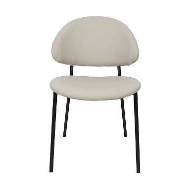 MANHATTAN COMFORT Haven Faux Leather Upholstered Dining Side Chair Set of 4