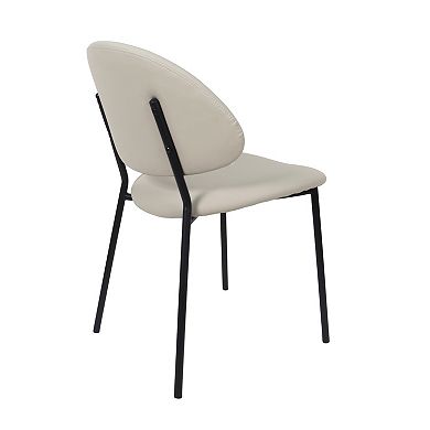 MANHATTAN COMFORT Haven Faux Leather Upholstered Dining Side Chair Set of 4