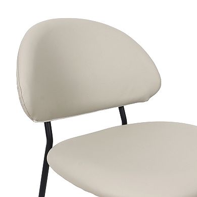 MANHATTAN COMFORT Haven Faux Leather Upholstered Dining Side Chair Set of 4