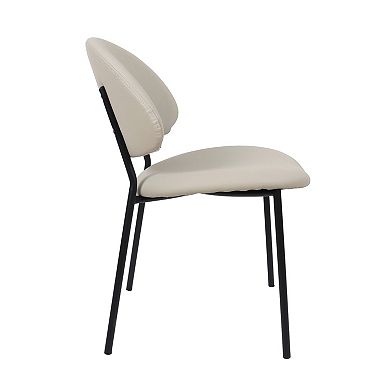 MANHATTAN COMFORT Haven Faux Leather Upholstered Dining Side Chair Set of 4