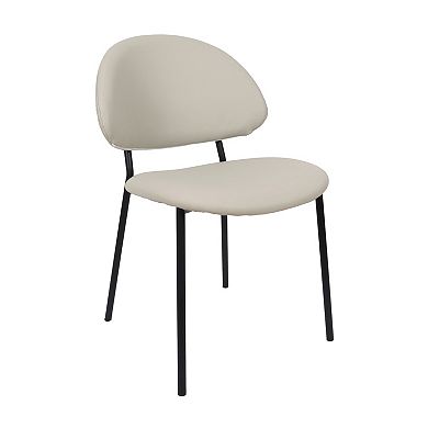 MANHATTAN COMFORT Haven Faux Leather Upholstered Dining Side Chair Set of 4