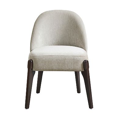 MANHATTAN COMFORT Oslo Chenille Upholstered Wood Dining Side Chair Set of 2