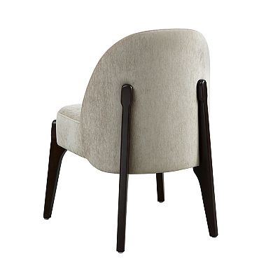 MANHATTAN COMFORT Oslo Chenille Upholstered Wood Dining Side Chair Set of 2