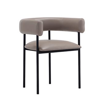 MANHATTAN COMFORT Onda Faux Leather Upholstered Metal Dining Chair