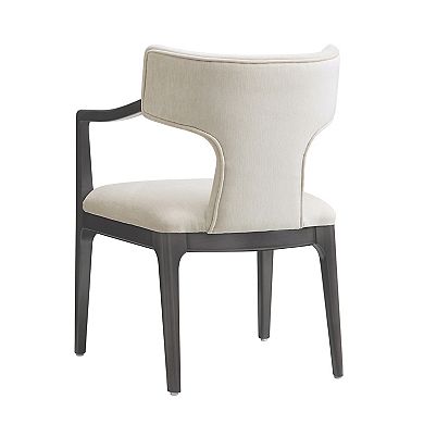 MANHATTAN COMFORT Eloria Chenille Upholstered Wood Dining Armchair