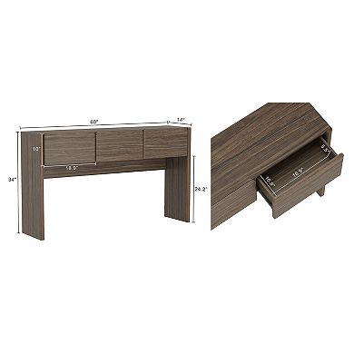 MANHATTAN COMFORT Linda Modern 60-inch 3-Drawer Console Table