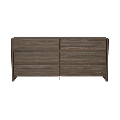 MANHATTAN COMFORT 72-Inch 6-Drawer Double Dresser