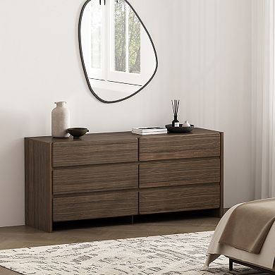 MANHATTAN COMFORT 72-Inch 6-Drawer Double Dresser