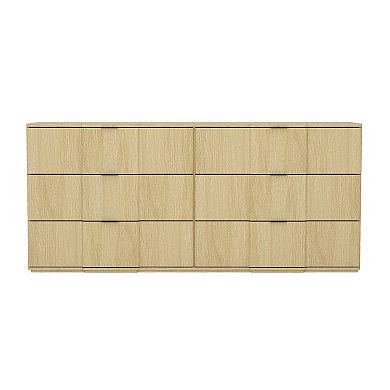 MANHATTAN COMFORT Clive 72-Inch Mid-Century Modern 6-Drawer Dresser