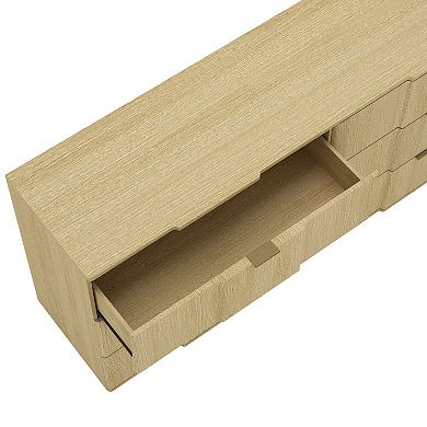 MANHATTAN COMFORT Clive 72-Inch Mid-Century Modern 6-Drawer Dresser