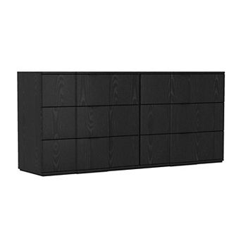 MANHATTAN COMFORT Clive 72-Inch Mid-Century Modern 6-Drawer Dresser
