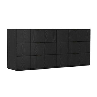MANHATTAN COMFORT Clive 72-Inch Mid-Century Modern 6-Drawer Dresser