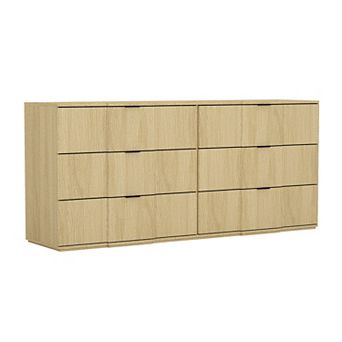 MANHATTAN COMFORT Clive 72-Inch Mid-Century Modern 6-Drawer Dresser