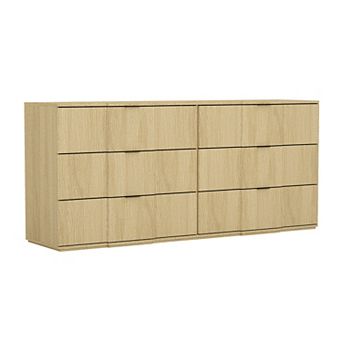 MANHATTAN COMFORT Clive 72-Inch Mid-Century Modern 6-Drawer Dresser