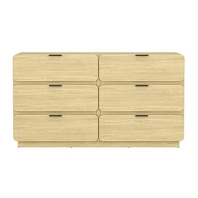 MANHATTAN COMFORT Chrystie 60-Inch 6-Drawer Double Dresser
